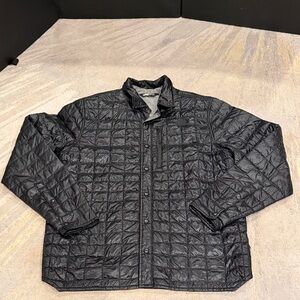 North Face Thermoball Jacket Mens Large black Puffer Shirt Shacket Snap Button